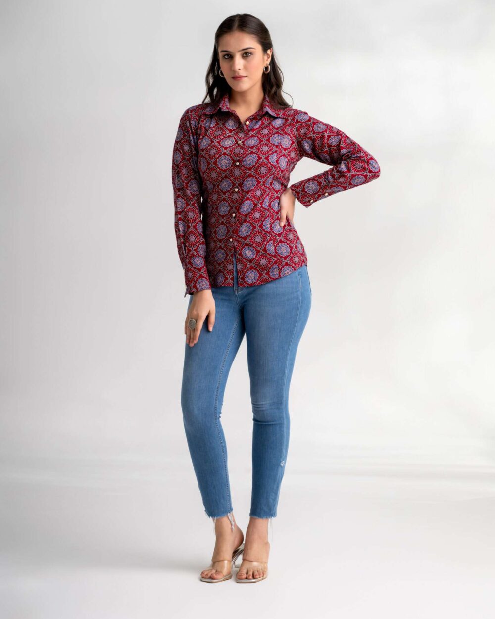 Cotton Corset Shirt in Luxury Western Wear – Zaara