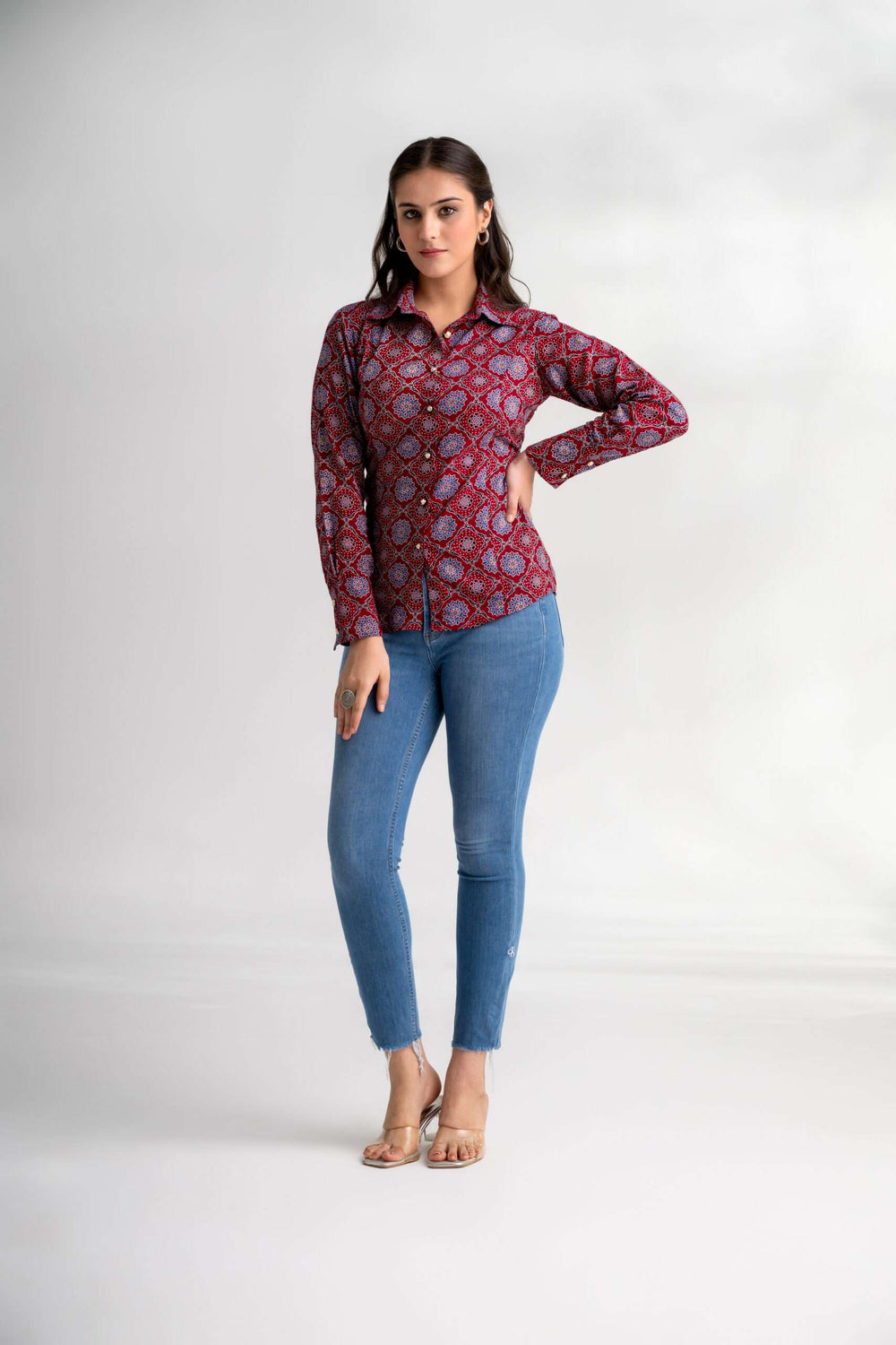 Cotton Corset Shirt in Luxury Western Wear – Zaara