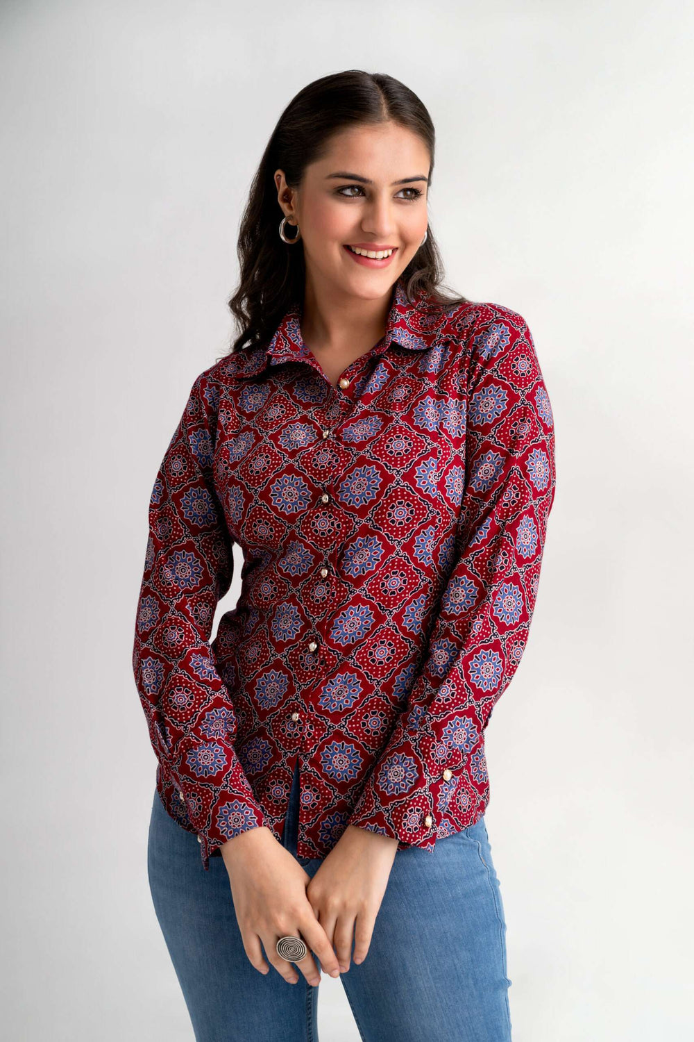 Cotton Corset Shirt in Luxury Western Wear – Zaara