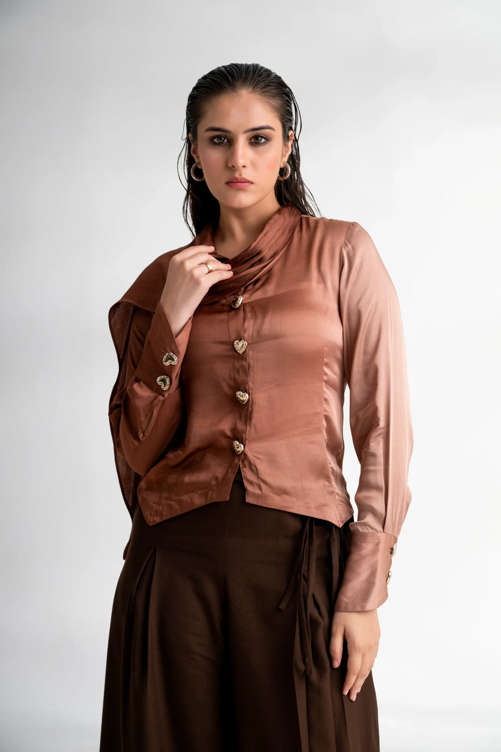 Women's Ombre Satin Shirt – Malkin